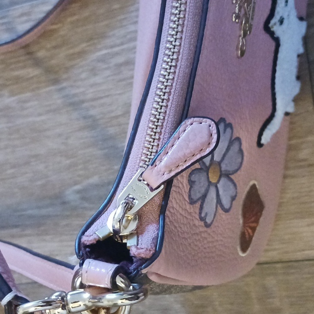 Coach Teri Candy Pink Leather with Creature Patches Crossbody Bag - Picture 14 of 14